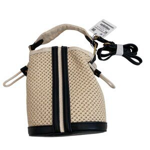 Zara Tweed Woven Bucket Bag